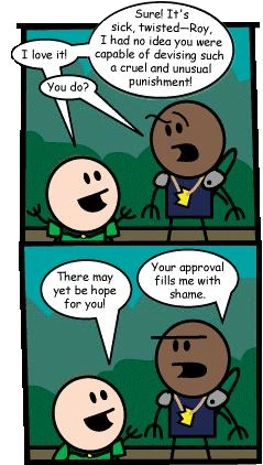 Approval from a teammate whose evil is measured in "".