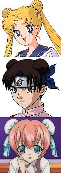 Image of Odango anime hairstyle