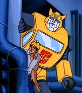 SpikeBumblebee 4211.jpg (27 KB) A boy and his giant transforming alien robot. Spike and Bumblebee from Transformers Generation 1.