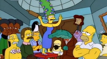 How Homer Simpson remembers the last town hall meeting.