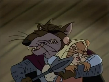 Just your average Cartoon baddie threatening a young girl.