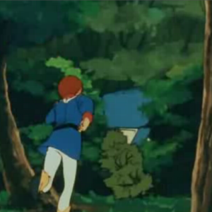 Guess which bush Amuro pushes aside.