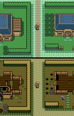 Zelda light dark town