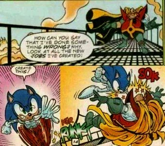  Sonic makes a foray into modern economics.