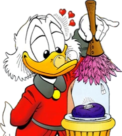 Scrooge and his First Dime.