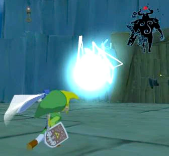 Link answers Phantom Ganon's serve with a forehand smash.