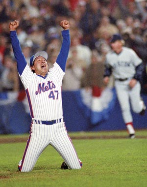 JESSE OROSCO signed 1986 WORLD SERIES baseball New York Mets