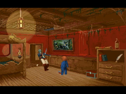 Grace abbatte uno zombie pirata