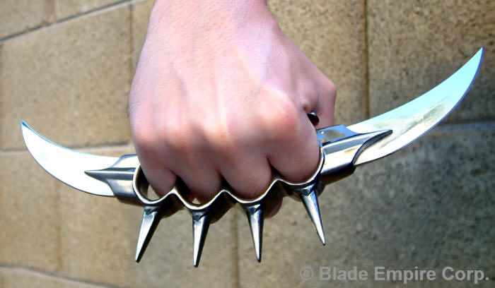 Spiked Brass Knuckle Solid Steel - Copper