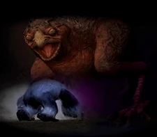 Basilisk from the background of the Boss Time Attack menu.