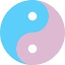 Pink yin yang