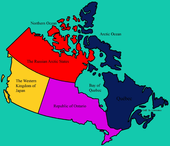 Alternate map of Canada