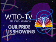 Our Pride is Showing ident from 1981. This was also used as a stationary slide in-between breaks, sometimes followed by the NBC ident of the era.