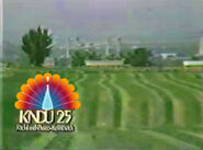 KNDU, channel 25, in Richland, Pasco, and Kennewick, Washington (1987) Note: This ident is overlaid on the sign-off sequence of KNDU.