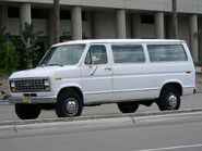 Transit van in downtown Hazleton