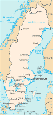 Location of Sweden