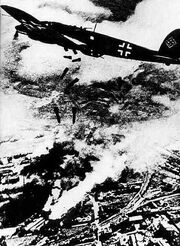 German plane bombing Warsaw 1939