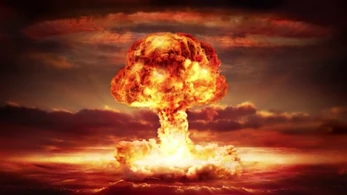 Artistic depiction of a Central European fourth generation H-Bomb exploding