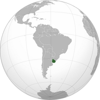 Localización de Uruguay