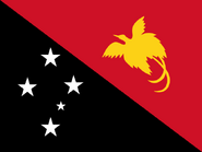 Flagge Papua-Neuguinea zeigt das Kreuz des Südens