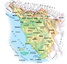 Location of Tuscany