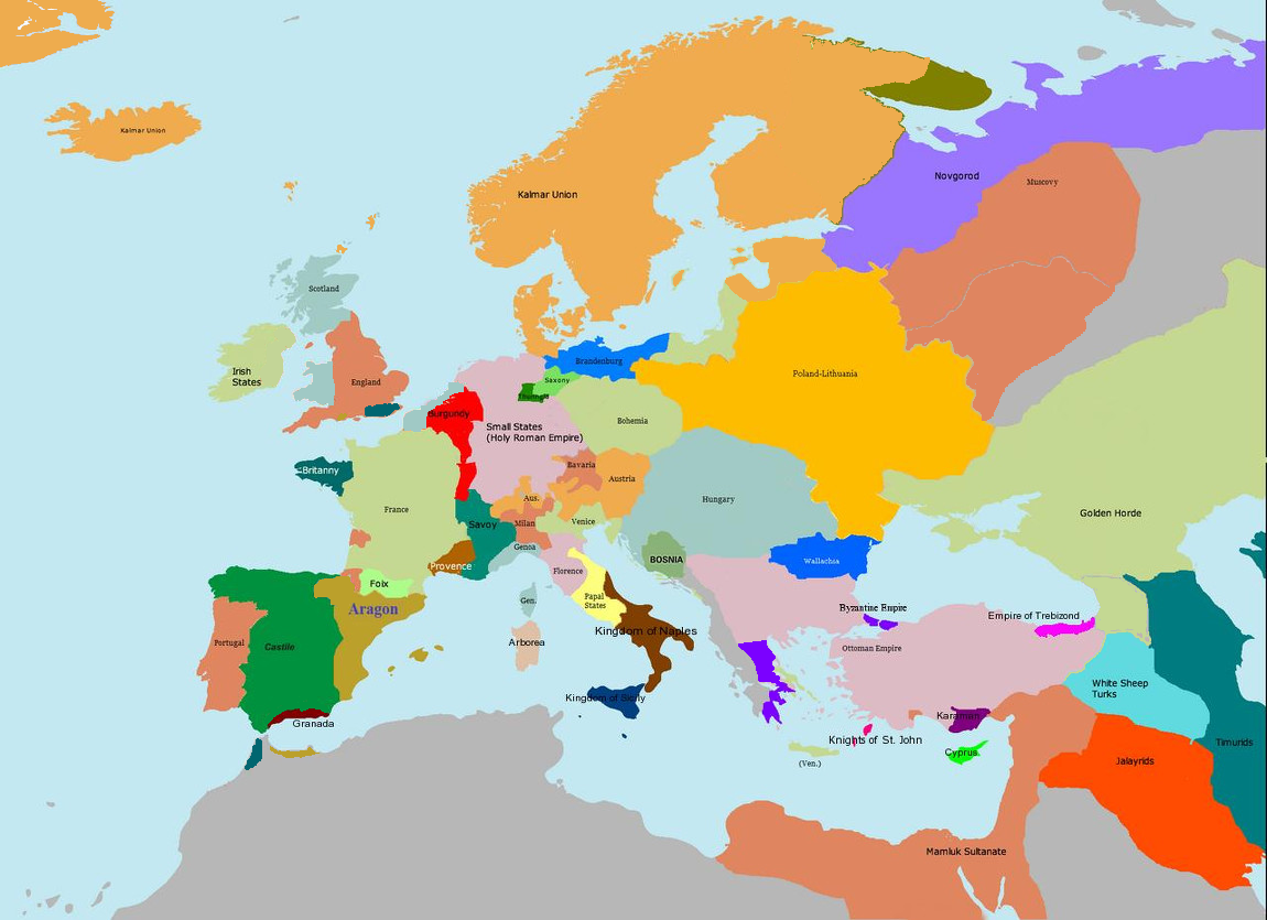 Карта евразии 1600 год