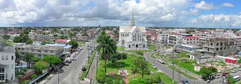 A view of Georgetown, with St. George's Cathedral visible in the center