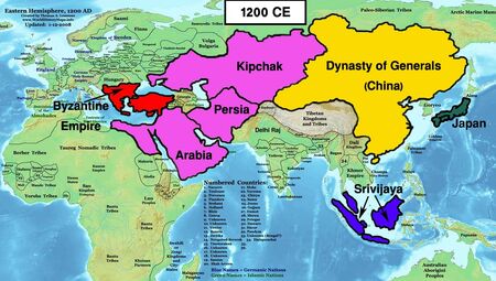 Map Chinese Empire 1200 (EW)