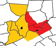 Yellow: Western Troop, Red: Eastern Troop, Black: Headquarters