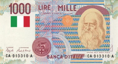 1000 Lire Geldschein, Italien 2003