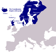 Scandinavian Empire at its peak