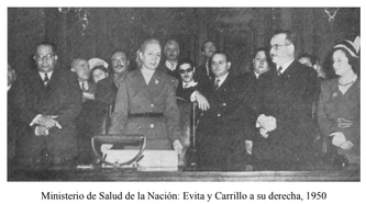 Carrillo y Eva Perón en 1950