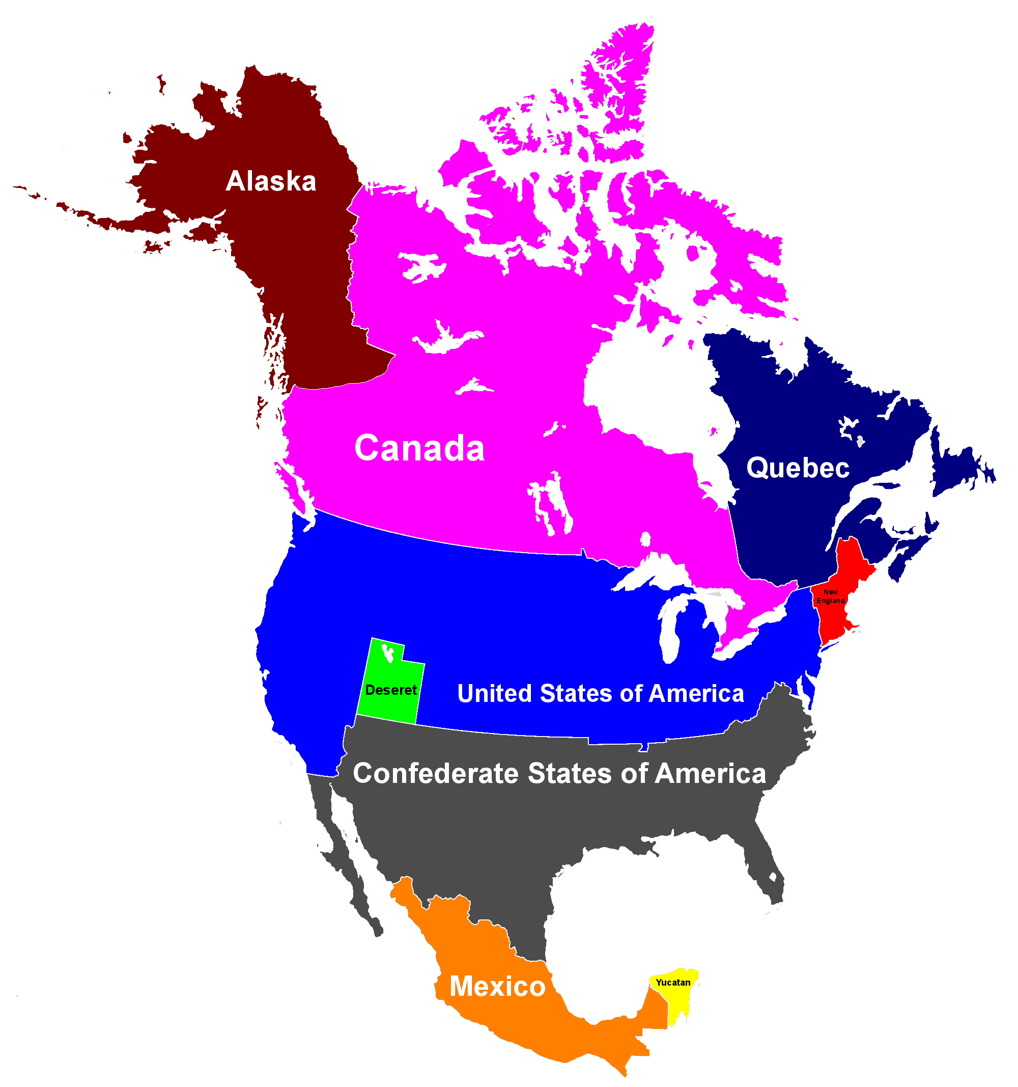 disunited states of america map