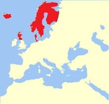 Location of Scandinavia