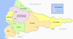 Reino de Quito - Mapa político 2014