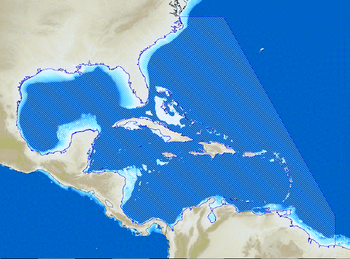 Map of the Caribbean