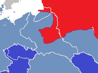 Положение фронтов на Варшавской дуге в начале декабря 1940 года.