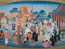 A traditional Japanese painting of the Japanese living in Cambodia in 17th century (Ideogram AI generated)