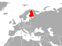 Localización de Finlandia