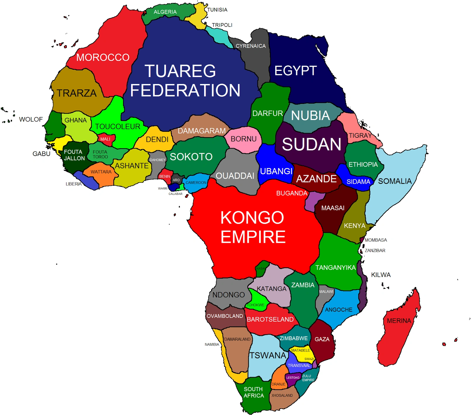 Alternative Map Of Africa Free Africa | Alternative History | Fandom