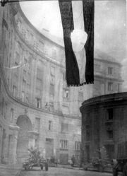 Hole in flag - Budapest 1956