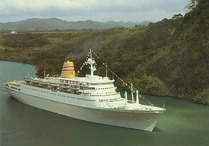 Cruise ship carrying refugees to the Caribbean islands