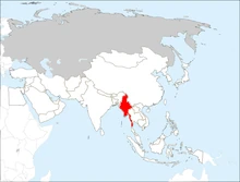 Localización de Birmania