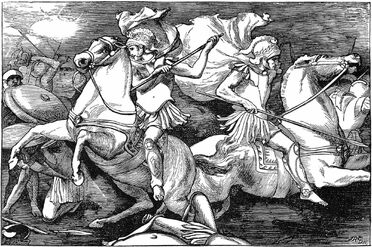 The Battle of Lake Regilius in c. 496 BCE, near Frascati would prove a decisive Roman victory, and an important milestone leading to Roman domination its neighboring Latin tribes.