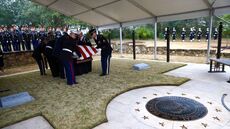 George HW Bush funeral at gravesite