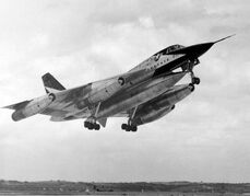 Convair XB-58 Hustler during takeoff 061101-F-1234P-008