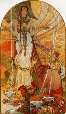 Drawing by Alphons Mucha