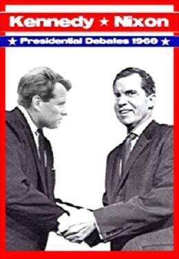 Déjà vu! Plakat für die letzte Wahlkampfdiskussion der beiden Kontrahenten Kennedy und Nixon 1968