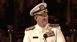 USAR Commissioner William McRaven speaking at the League of Nations 
