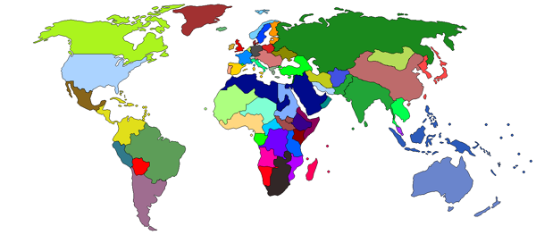 The world in the first days of 2013.
